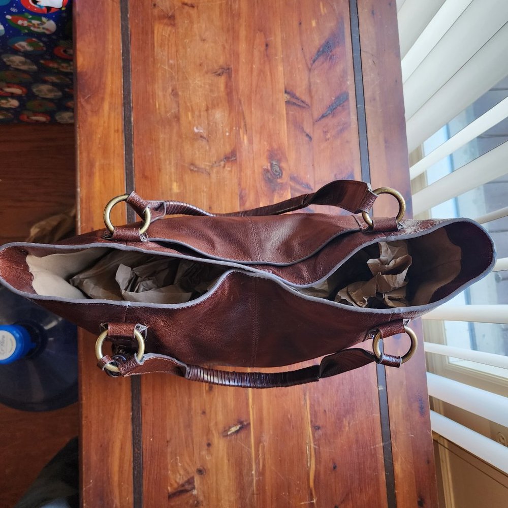 Frye Dark Brown Leather Tote Bag - Picture 4 of 9